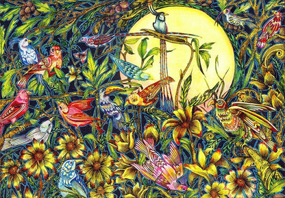 Paradise Birds - 168 Pieces Wooden Puzzle