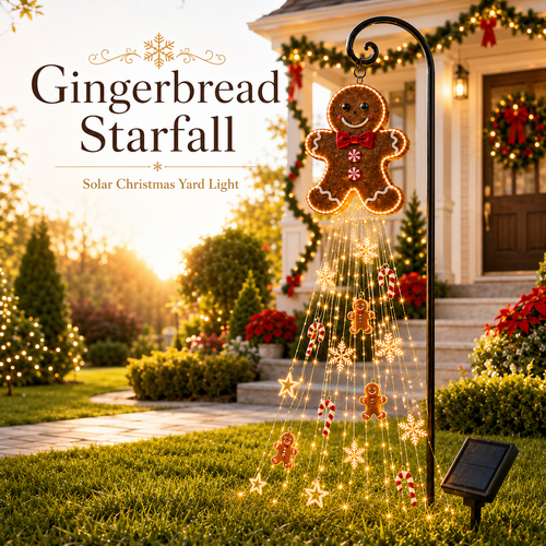 🔥Limited time 70% OFF -🎄 Gingerbread Magic Solar Holiday Yard Light