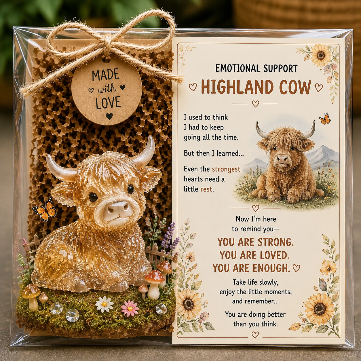 💌 Emotional Support Glass Animal Gift Set | 7 Meaningful Designs with Encouragement Card & Gift-Ready Packaging ✨