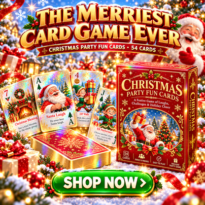 🔥Limited time 49% OFF -🃏 🎅 Christmas Party Fun Playing Cards -Make Your Christmas Game Night More Fun!