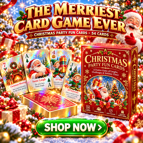 🔥Limited time 49% OFF -🃏 🎅 Christmas Party Fun Playing Cards -Make Your Christmas Game Night More Fun!