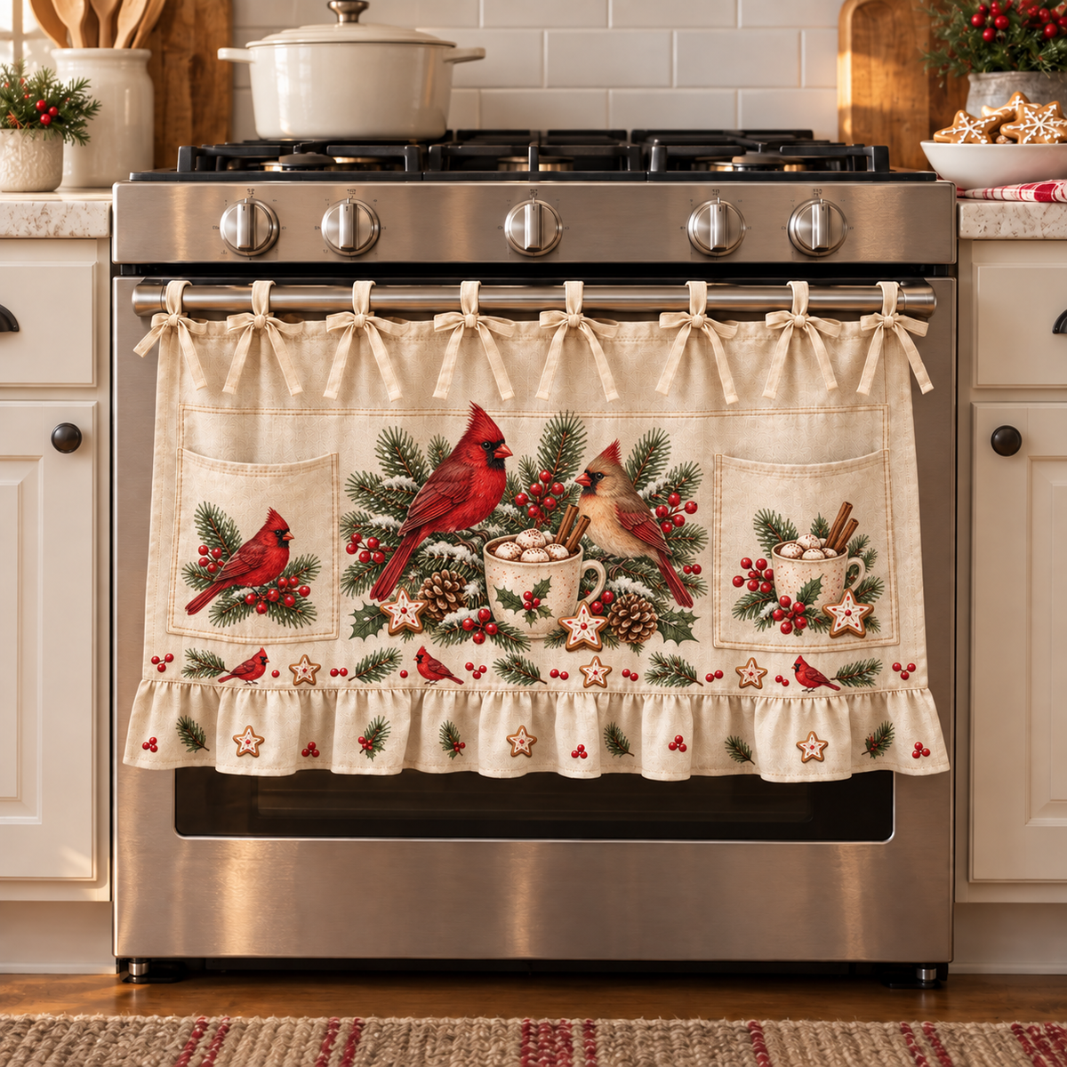 🎄 Christmas Tie-On Pocket Curtain Collection