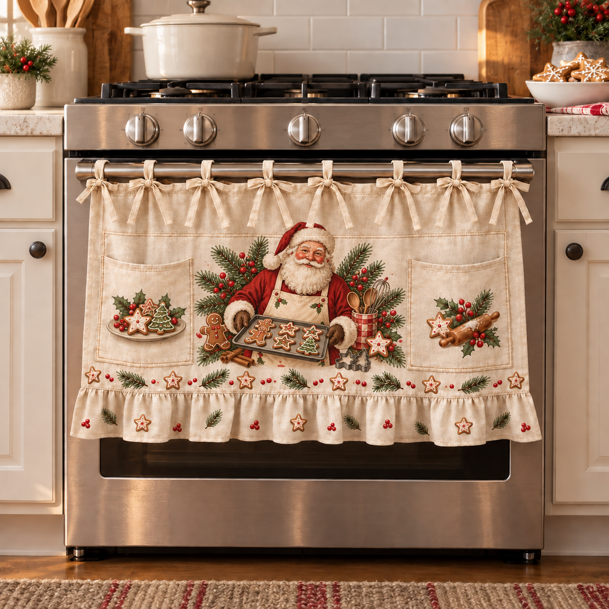 🎄 Christmas Tie-On Pocket Curtain Collection