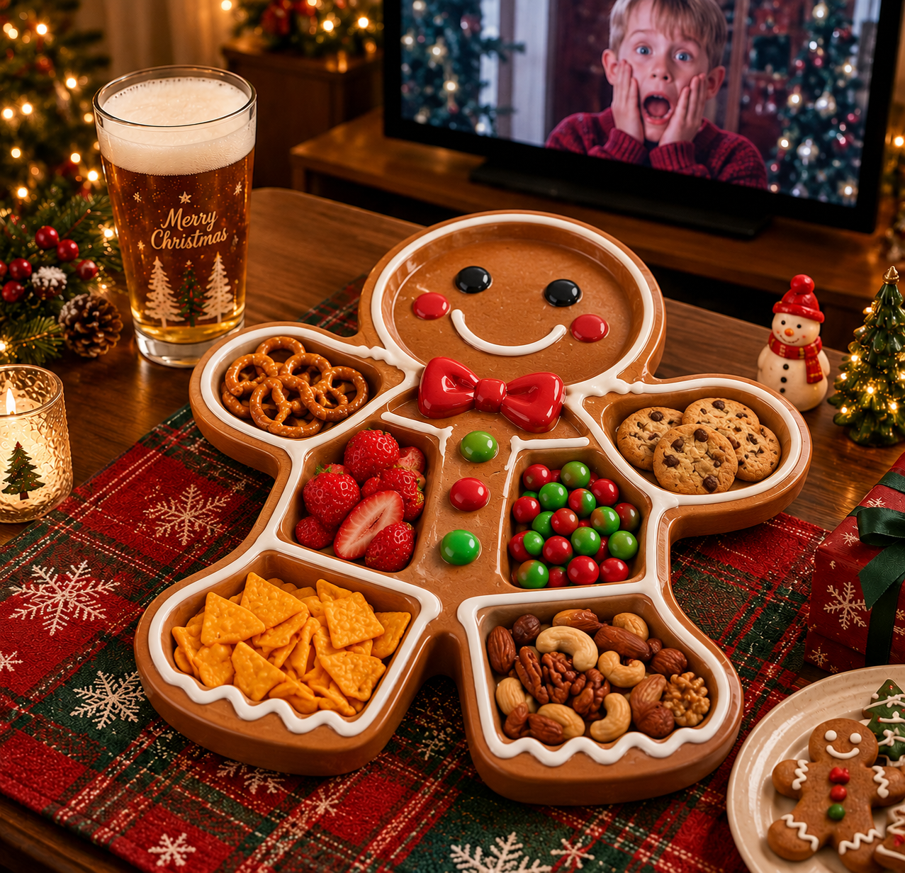 🎅 CHRISTMAS SPECIAL — Festive Character Divided Serving Platter