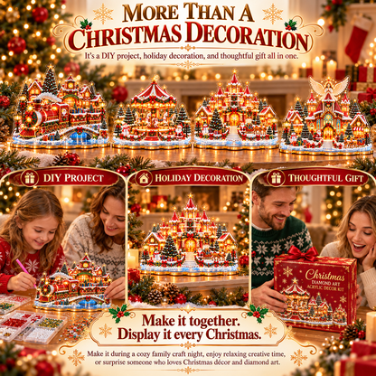 🔥Limited time 49% OFF -🎄❤️ DIY Christmas Village Diamond Art – Make Christmas Memories Together