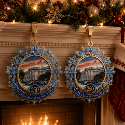 🔥Last Day 70% OFF – 🎄✨White House 250th Anniversary Commemorative Snowflake Ornament