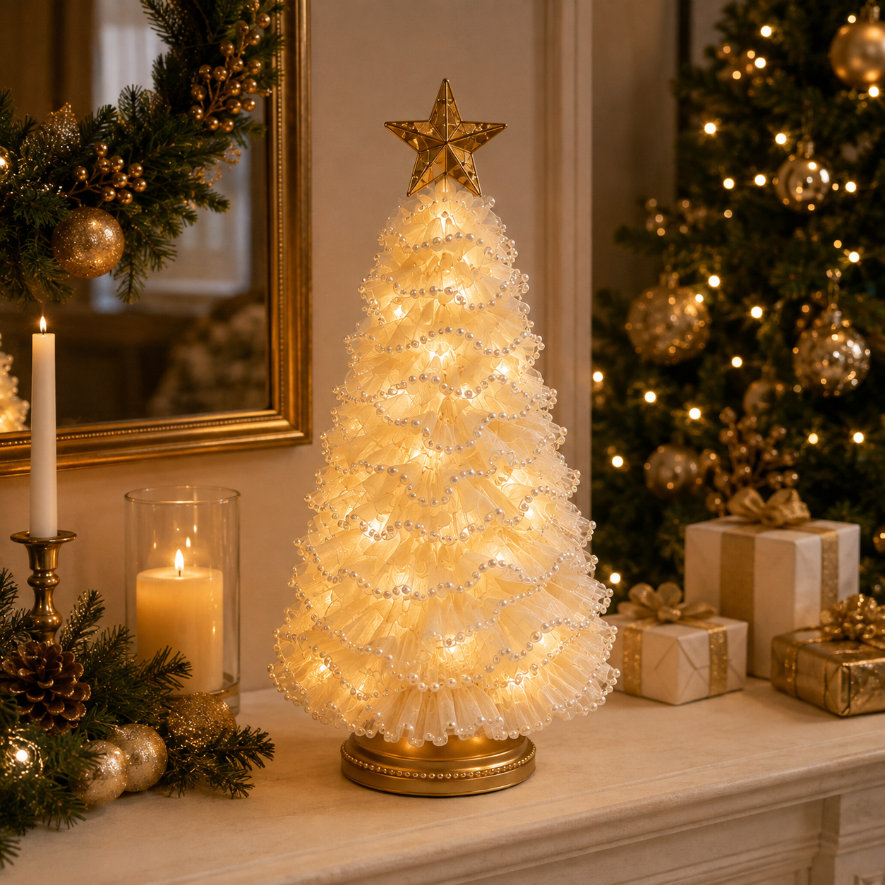 DIY Lighted Christmas Tree Craft Kit with 6-Hour Timer