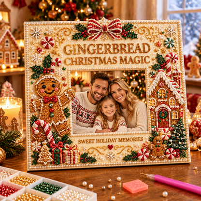 🔥Limited time 49% OFF -🎄❤️ DIY Christmas Pearl Art Photo Frame – Create Memories Together
