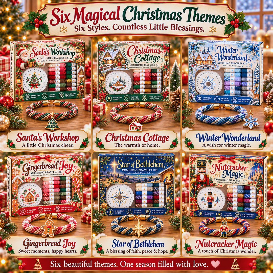 🔥Limited time 49% OFF - 🎄💖Christmas Wishes Kumihimo Bracelet Making Kit – Weave Love into Every Bracelet!