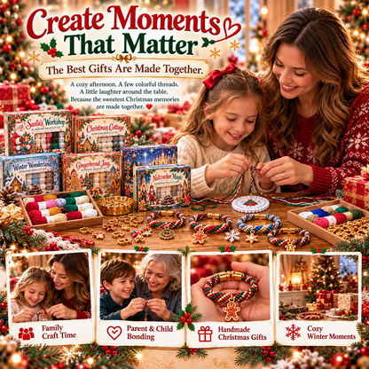 🔥Limited time 49% OFF - 🎄💖Christmas Wishes Kumihimo Bracelet Making Kit – Weave Love into Every Bracelet!