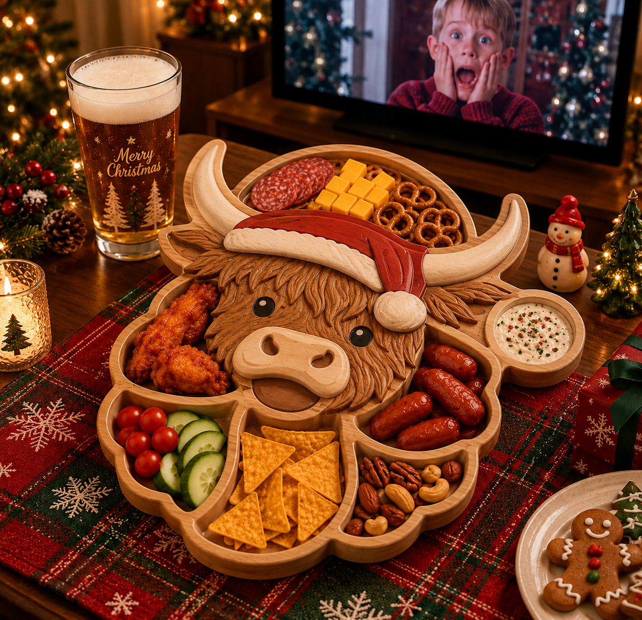 🎅 CHRISTMAS SPECIAL — Festive Character Divided Serving Platter