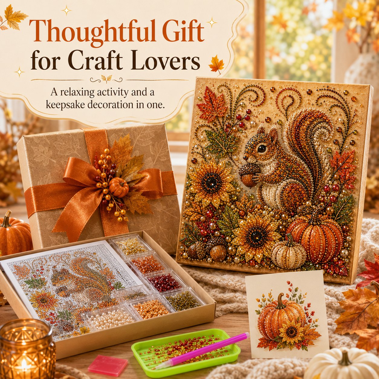 🔥 Last Day 75% OFF - 🍂💎 Autumn Pearl Painting Kit – Relaxing DIY Craft to Create Sparkling Fall Artwork 🖌️