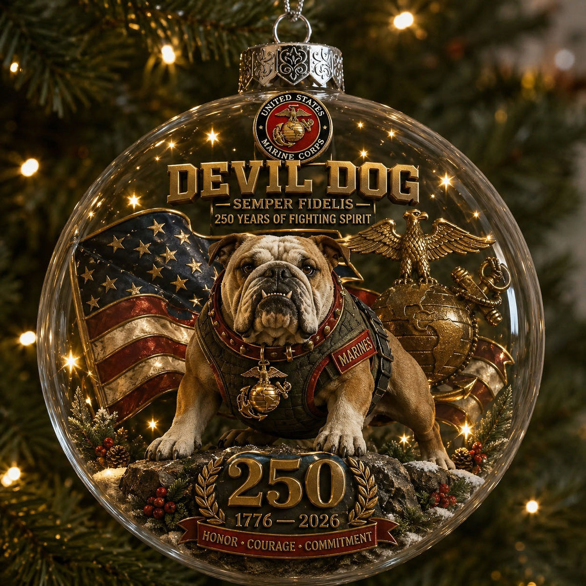 🎄 LAST DAY 75% OFF 🇺🇸 America 250th Military Legacy Light-Up Christmas Ball