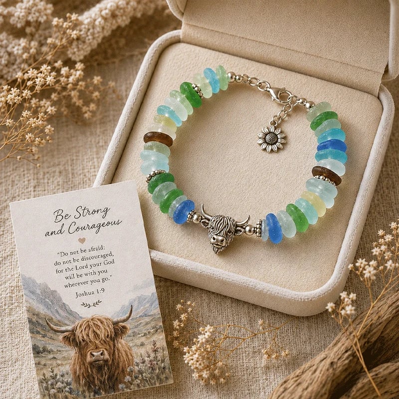 🩵 Sea Glass Blessing Bracelet