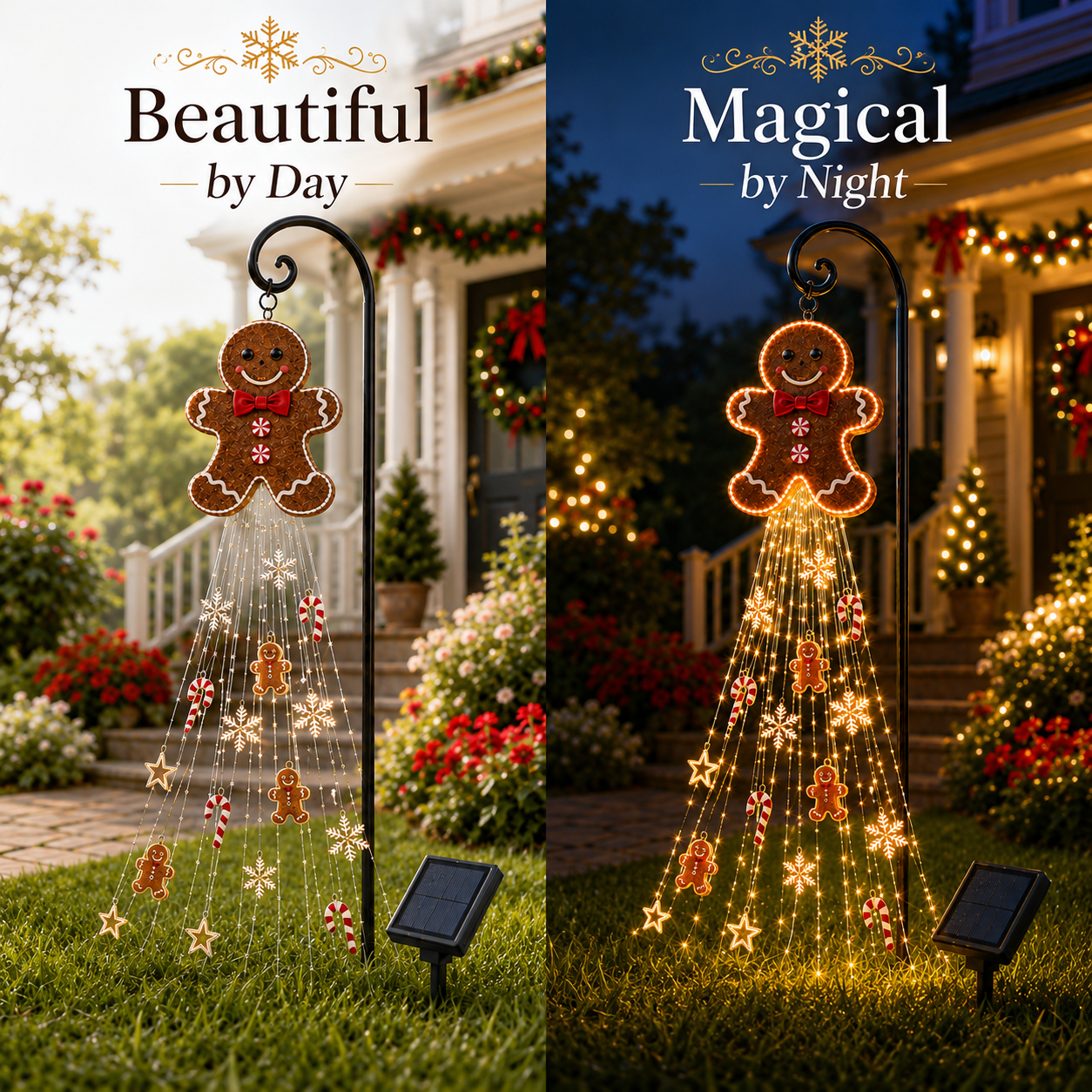 🔥Limited time 70% OFF -🎄 Gingerbread Magic Solar Holiday Yard Light