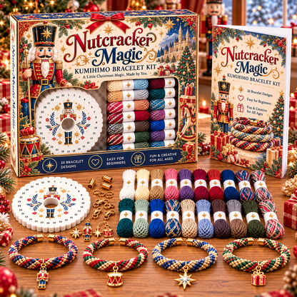 🔥Limited time 49% OFF - 🎄💖Christmas Wishes Kumihimo Bracelet Making Kit – Weave Love into Every Bracelet!