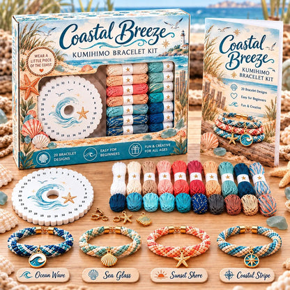 🌸Cottage Garden Kumihimo Bracelet Making Kit – DIY Braided Friendship Bracelets & Creative Gift Set ✨Beginners Friendily