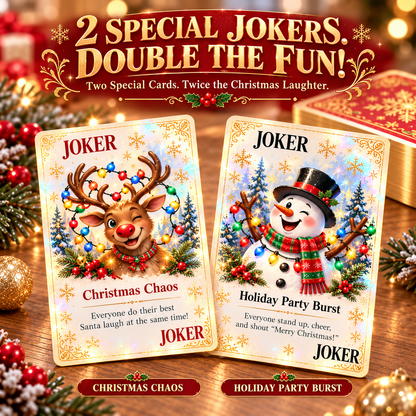 🔥Limited time 49% OFF -🃏 🎅 Christmas Party Fun Playing Cards -Make Your Christmas Game Night More Fun!