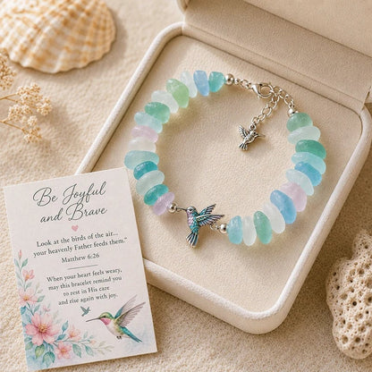 🩵 Sea Glass Blessing Bracelet