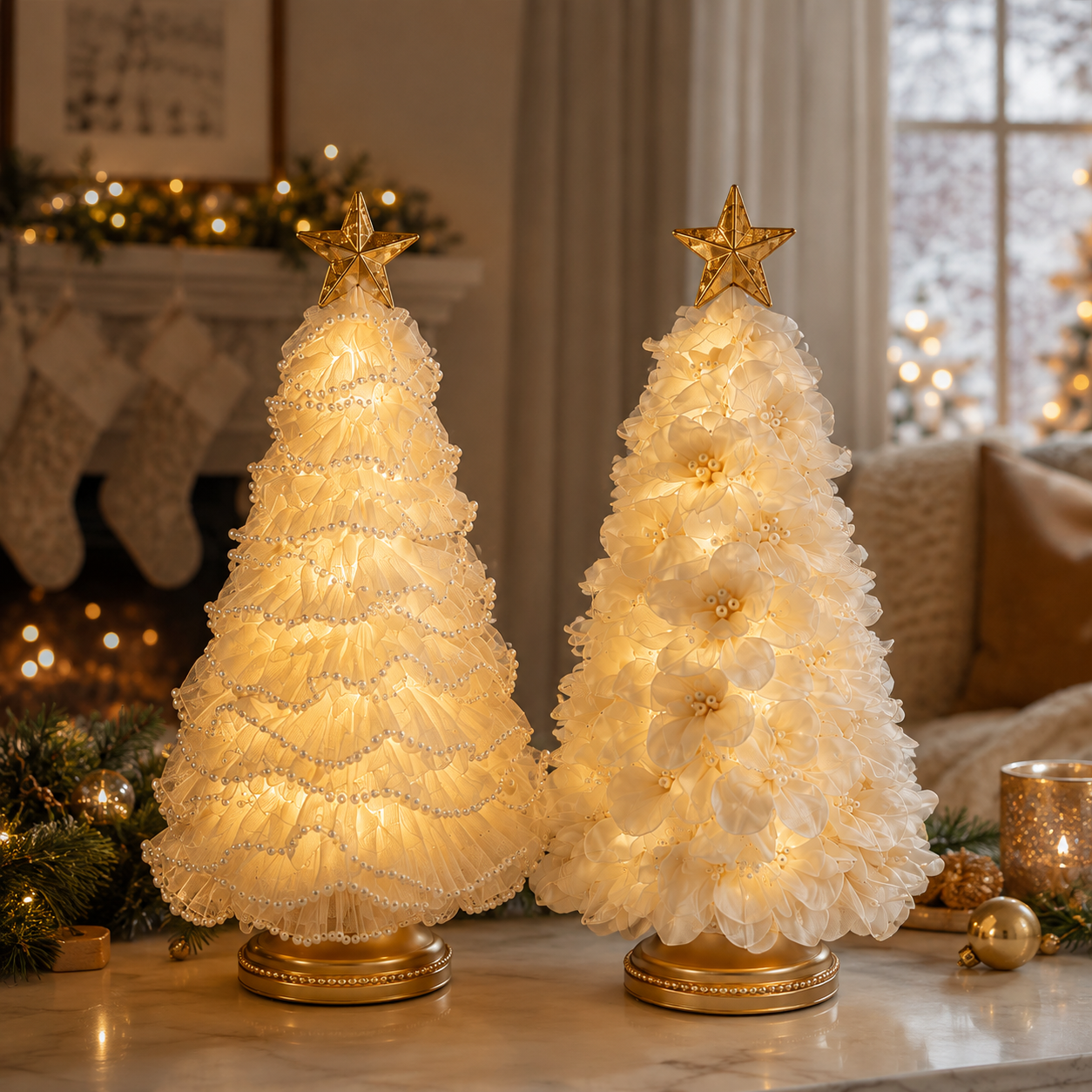 DIY Lighted Christmas Tree Craft Kit with 6-Hour Timer