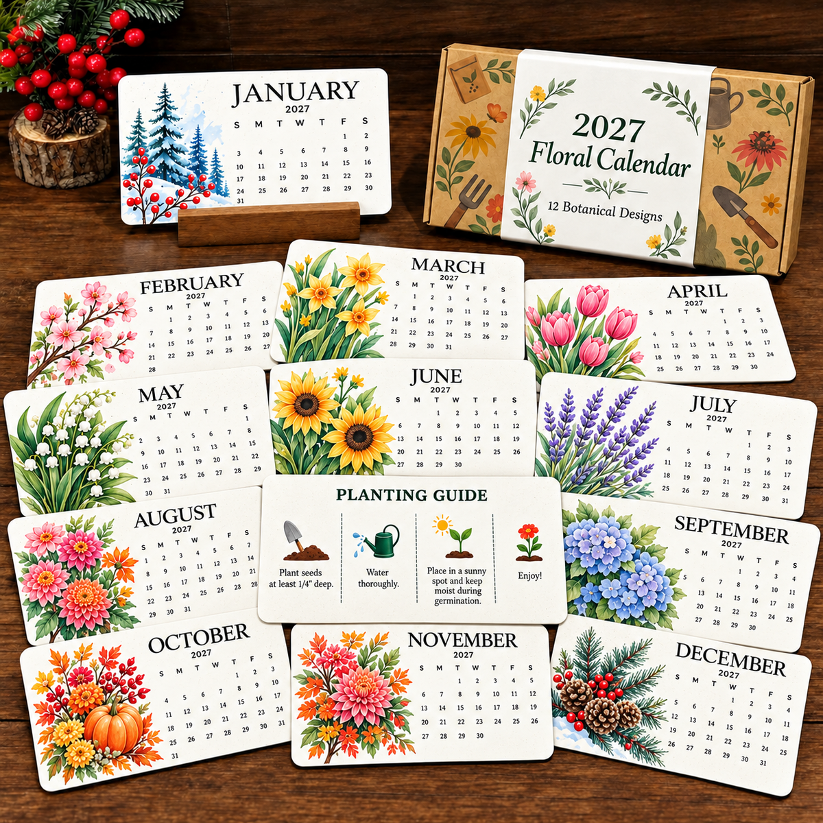 ✨Early Holiday Sale 70% OFF🌱Eco-Friendly Plantable “Timeless” Seed Calendar 2027