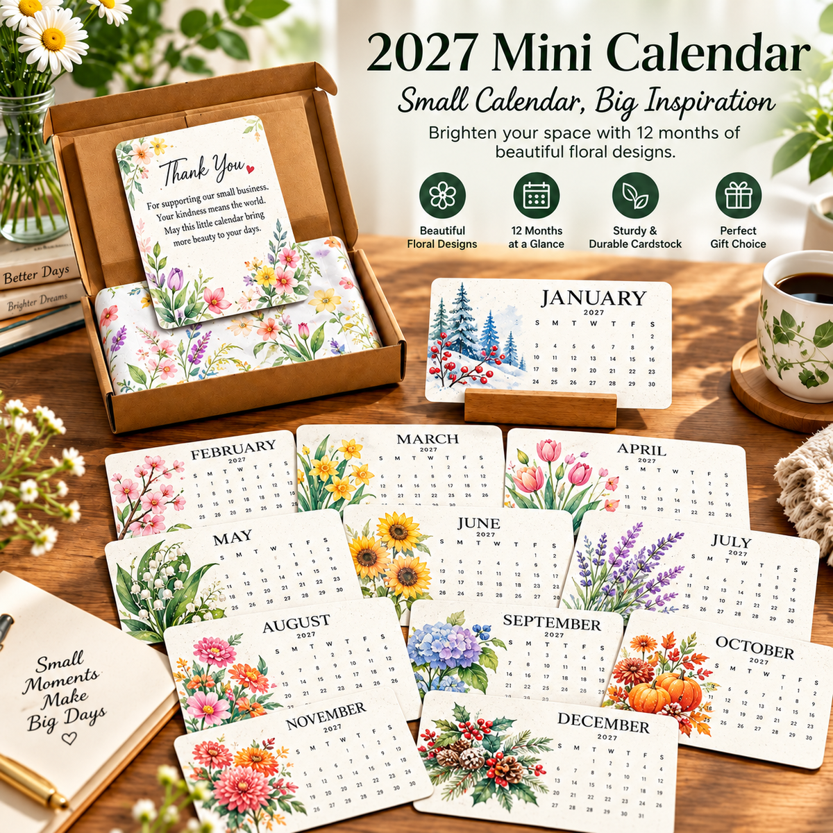 ✨Early Holiday Sale 70% OFF🌱Eco-Friendly Plantable “Timeless” Seed Calendar 2027