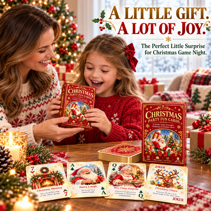 🔥Limited time 49% OFF -🃏 🎅 Christmas Party Fun Playing Cards -Make Your Christmas Game Night More Fun!