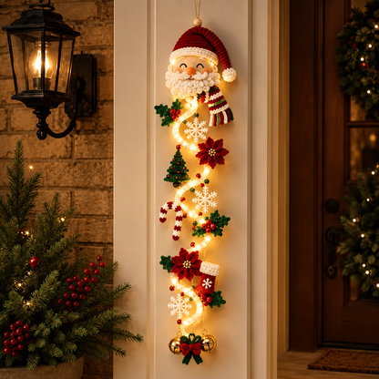 🔥Limited time 70% OFF -✨🎄Light‑Up Glowing Christmas Door Hanger - Festive Home Decor