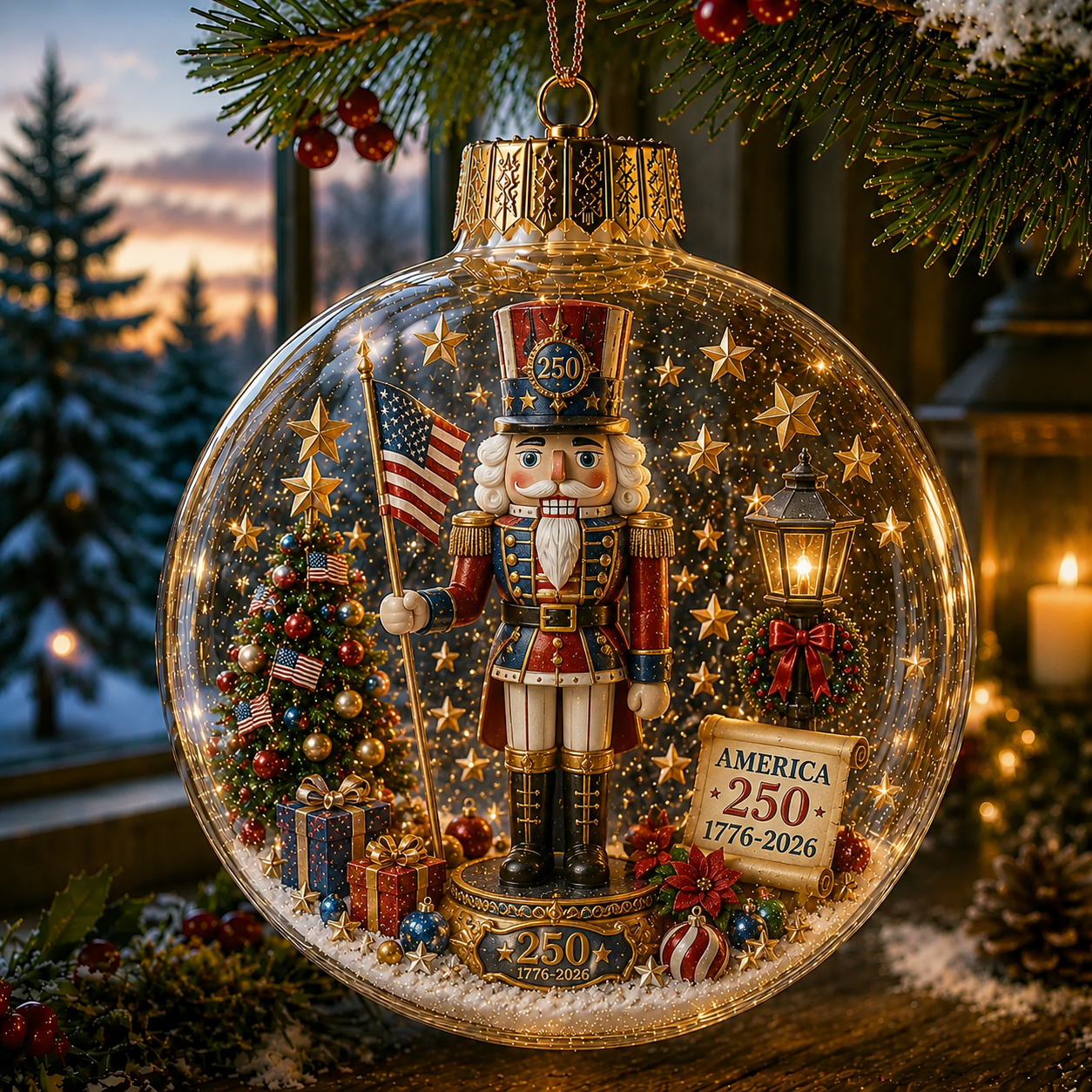 🔥Last Day: Huge Discounts!!🔥 America 250 Heritage Crystal Ornament™