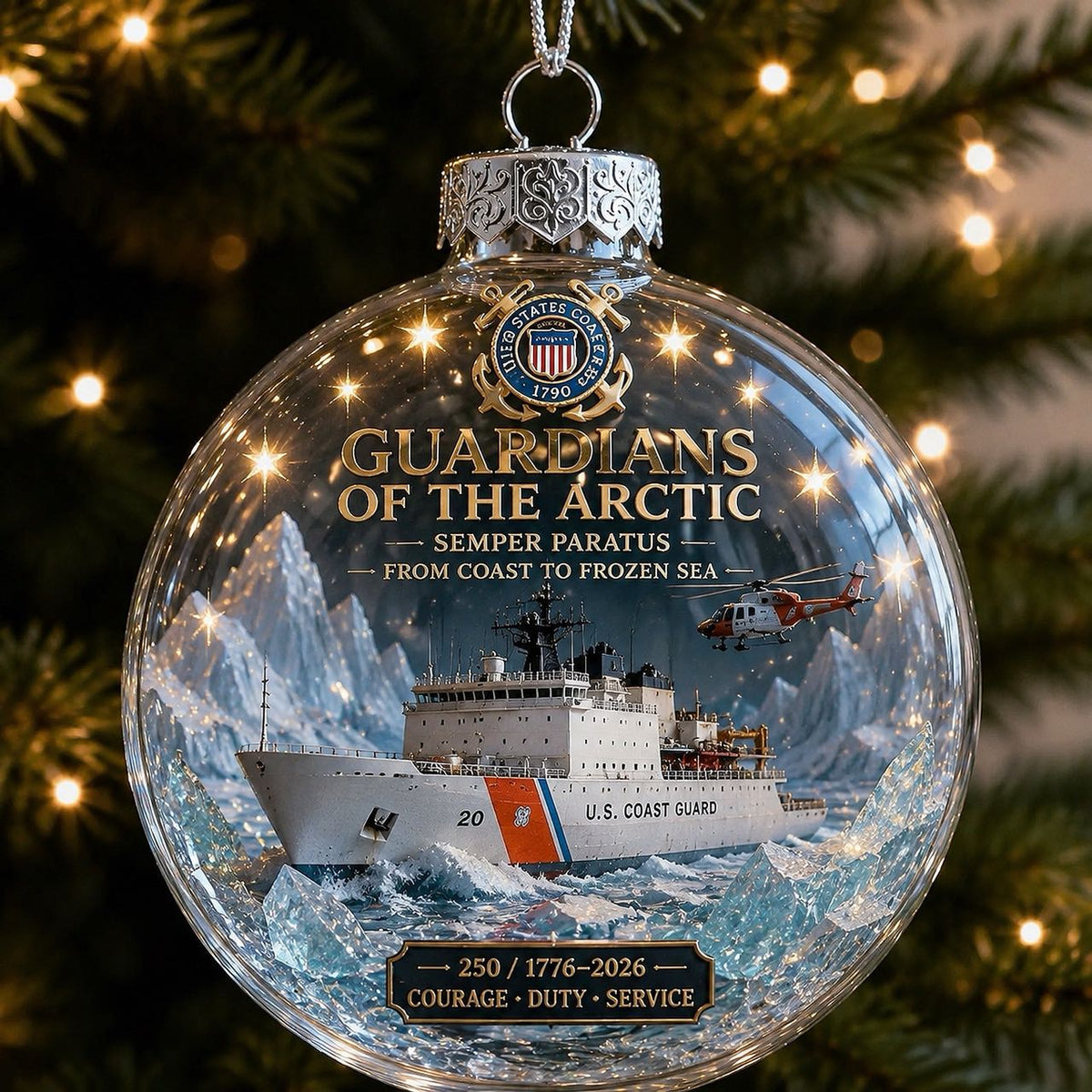 🎄 LAST DAY 75% OFF 🇺🇸 America 250th Military Legacy Light-Up Christmas Ball