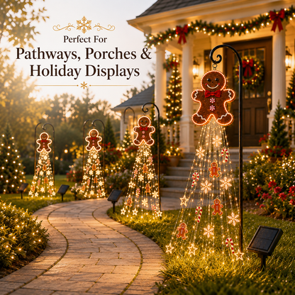 🔥Limited time 70% OFF -🎄 Gingerbread Magic Solar Holiday Yard Light
