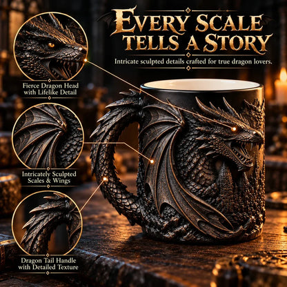 🔥 Last Day 70% OFF 🐉 Dragonfire 3D Heat-Reveal Magic Mug | Add a Hot Drink. Awaken the Dragon.🔥