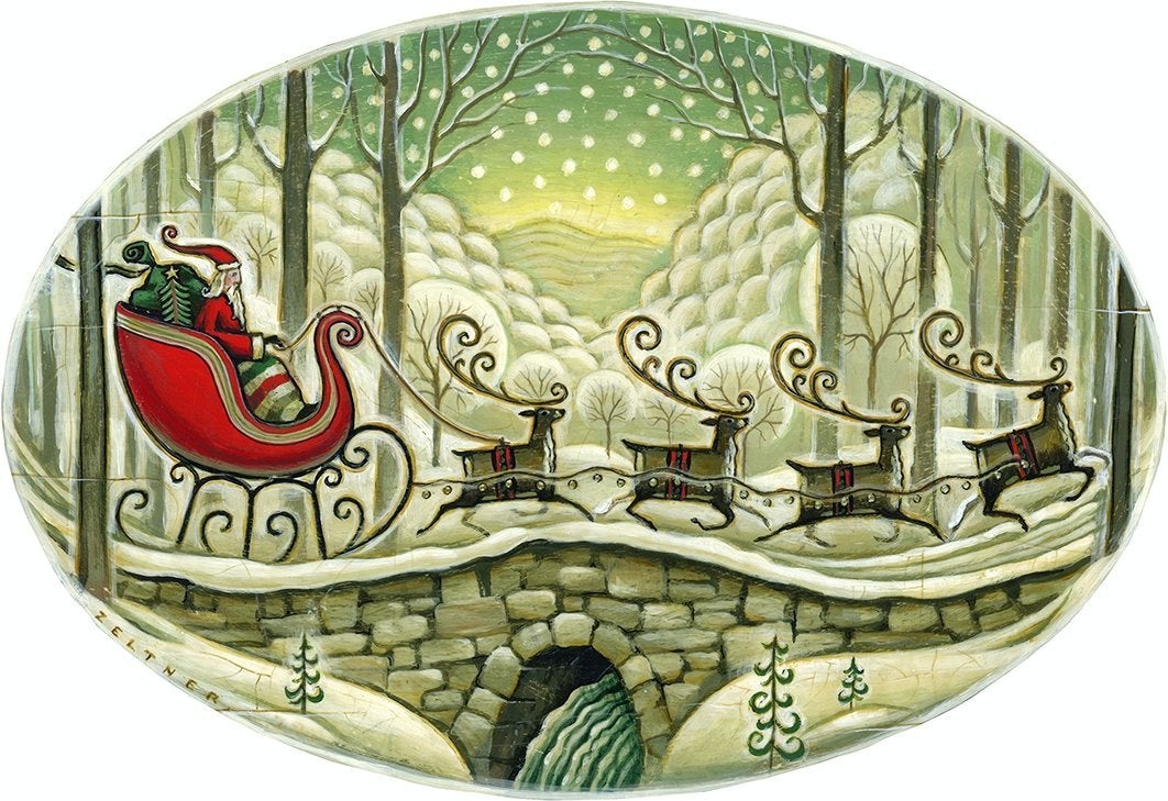 Santa's Sleigh - 25 Pieces Wooden Puzzle