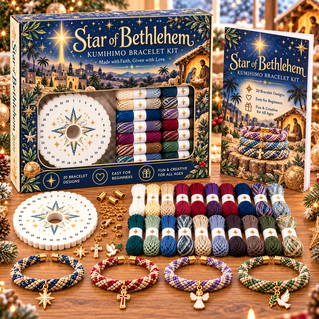 🔥Limited time 49% OFF - 🎄💖Christmas Wishes Kumihimo Bracelet Making Kit – Weave Love into Every Bracelet!