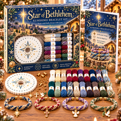 🔥Limited time 49% OFF - 🎄💖Christmas Wishes Kumihimo Bracelet Making Kit – Weave Love into Every Bracelet!
