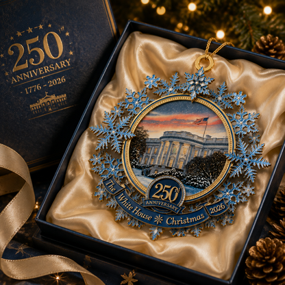 🔥Last Day 70% OFF – 🎄✨White House 250th Anniversary Commemorative Snowflake Ornament