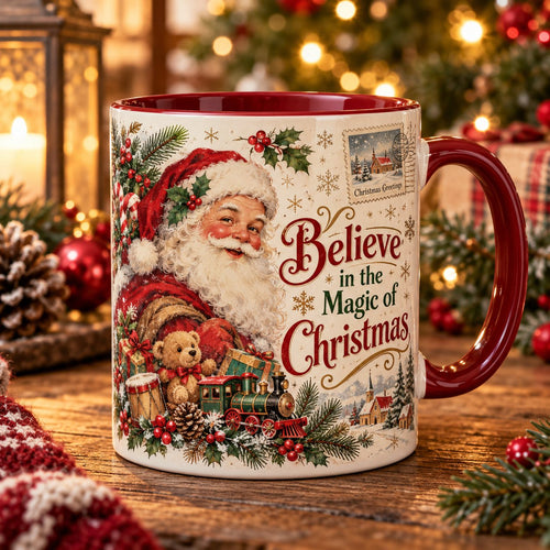 🔥Limited time 49% OFF -🎄☕Vintage Christmas Porcelain Mug – Bring Holiday Charm to Every Sip!