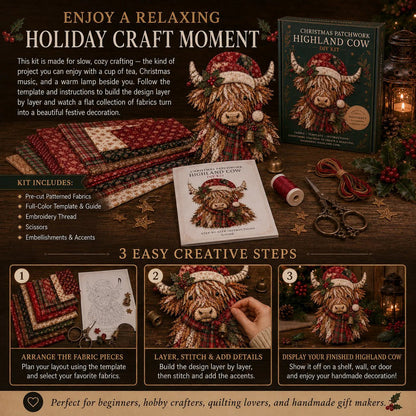 🔥LAST DAY 70% OFF - 🎅Christmas Patchwork Fabric DIY Decor Kit
