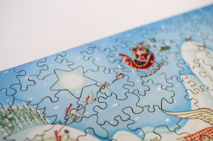 Santa's Arrival - 140 Pieces Wooden Puzzle