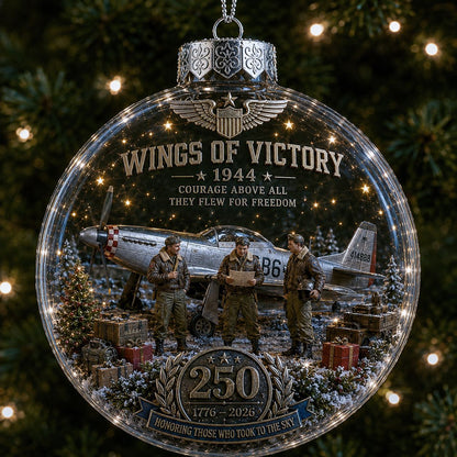 🎄 LAST DAY 75% OFF 🇺🇸 America 250th Military Legacy Light-Up Christmas Ball