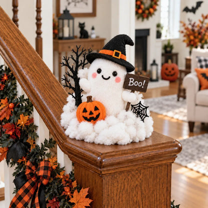 ⏳ Last Day 70% OFF – 👻 Glowing Ghost Staircase Decor | 5 Playful Halloween Characters for Railings, Mantels & Entryways 🎃