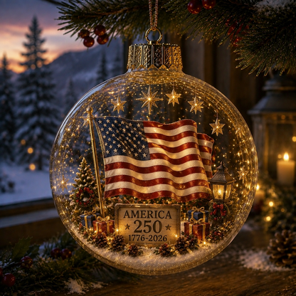 🔥Last Day: Huge Discounts!!🔥 America 250 Heritage Crystal Ornament™