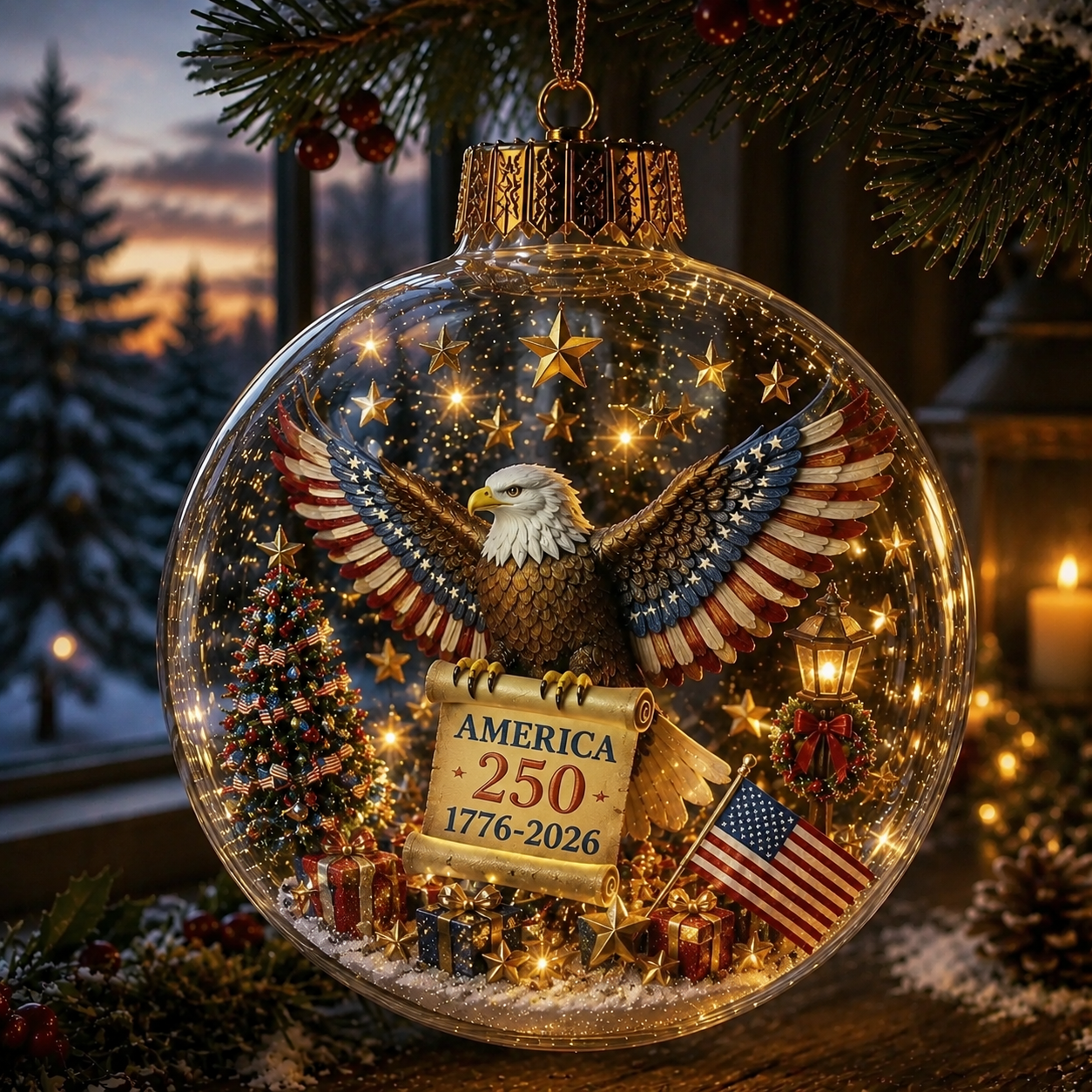 🔥Last Day: Huge Discounts!!🔥 America 250 Heritage Crystal Ornament™
