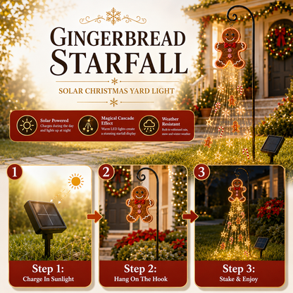 🔥Limited time 70% OFF -🎄 Gingerbread Magic Solar Holiday Yard Light