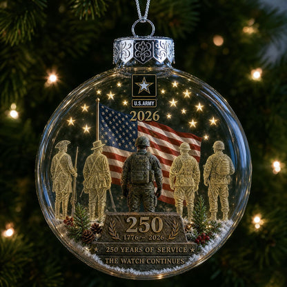 🎄 LAST DAY 75% OFF 🇺🇸 America 250th Military Legacy Light-Up Christmas Ball