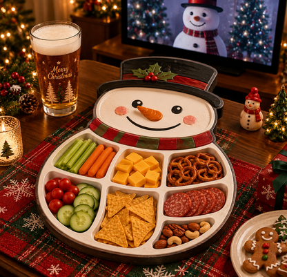🎅 CHRISTMAS SPECIAL — Festive Character Divided Serving Platter