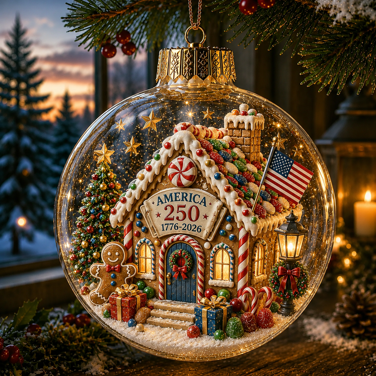 🔥Last Day: Huge Discounts!!🔥 America 250 Heritage Crystal Ornament™