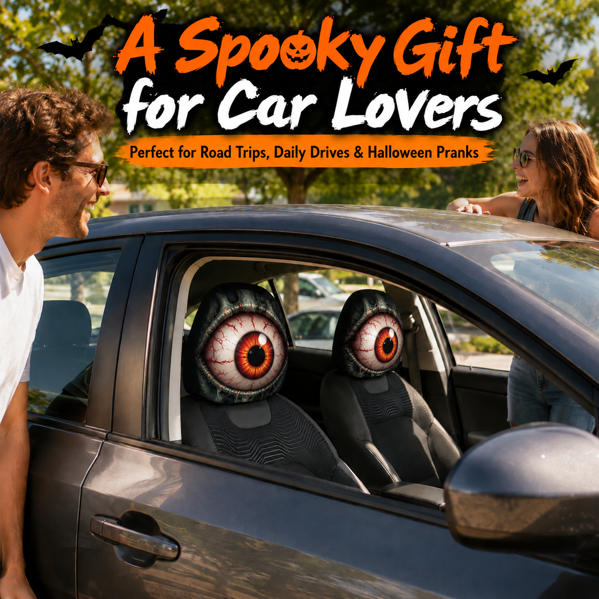🎃 Halloween Spooky Face Car Headrest Covers™