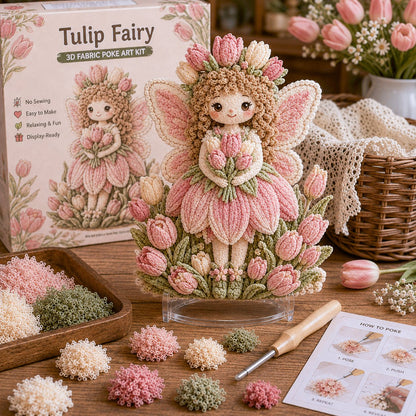 🌸Flower Fairy 3D Fabric Poke Art Kit