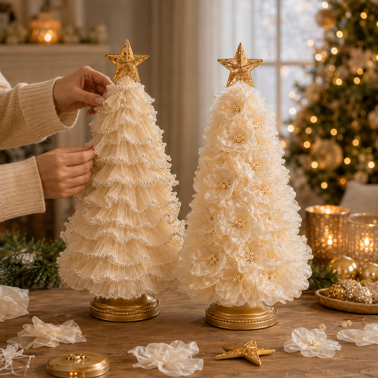 DIY Lighted Christmas Tree Craft Kit with 6-Hour Timer
